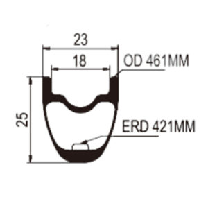 20" 25mm Depth 23mm Width 451 Expert Carbon BMX Rim 2523
