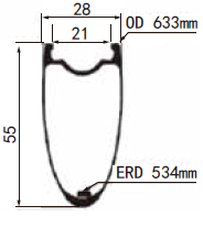 700C 28mm Width Disc Brake All Road Carbon Rims 5528