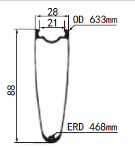 700C 28mm Width Disc Brake All Road Carbon Rims 8828